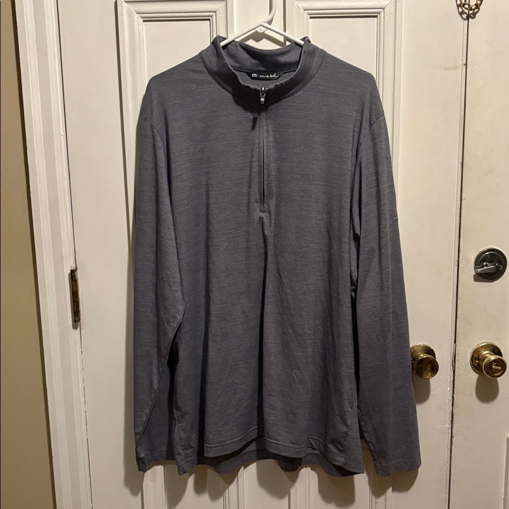 TRAVIS MATHEW Wynn Golf Club Gray 1/4-Zip Golf Pullover, Size‎ 2XL
